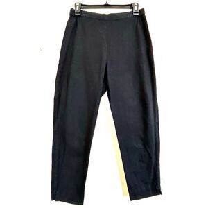 Charizma Black Straight Trousers Crop Pants Size Small Cotton Lightweight Pants